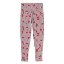 Smartwool Merino 250 Baselayer Pattern Bottom Kids' in Light Grey Pinwheel